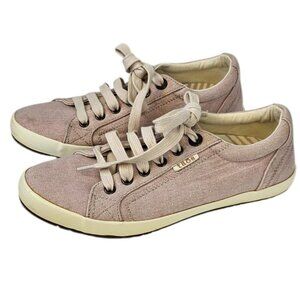 Taos Womens Star Low Top Canvas Sneakers, Pink, Comfort, Size 8